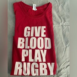 Give Blood Play Rugby women’s Rugby T-shirt